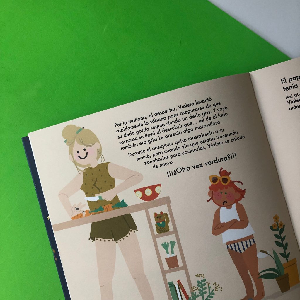 cuentos para niños sobre nutrición. Foto interior de sopa de arcoiris